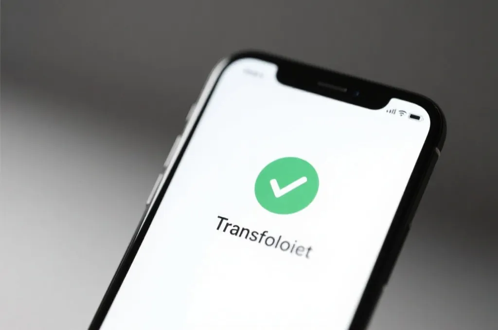 手机显示资金提现成功与安全到账示意图